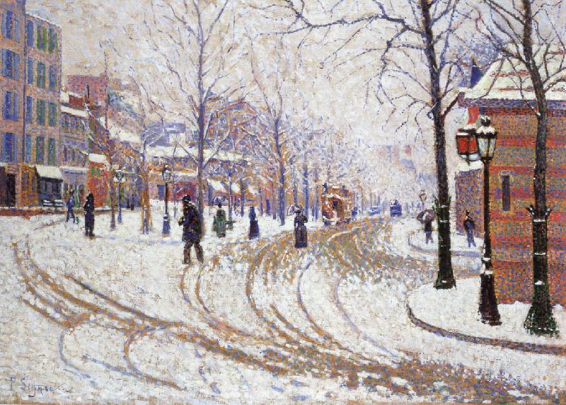 Paul Signac snow boulevard de clichy pa ris china oil painting image